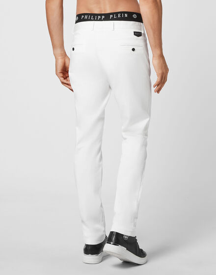 Legítimo querido Orden alfabetico Cotton Long Trousers Chinos fit Iconic Plein | Philipp Plein