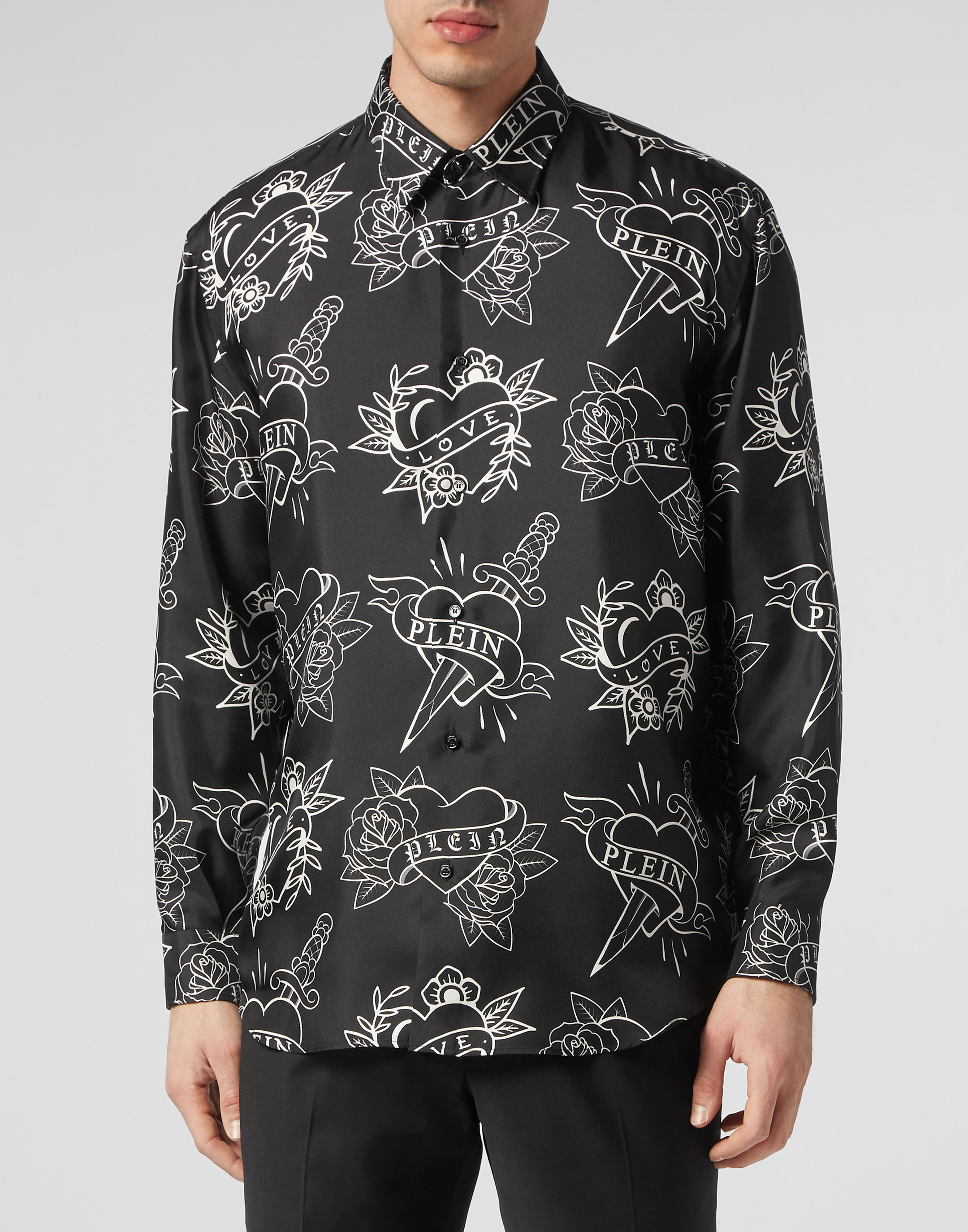 Silk Dandy Shirt Love | Philipp Plein