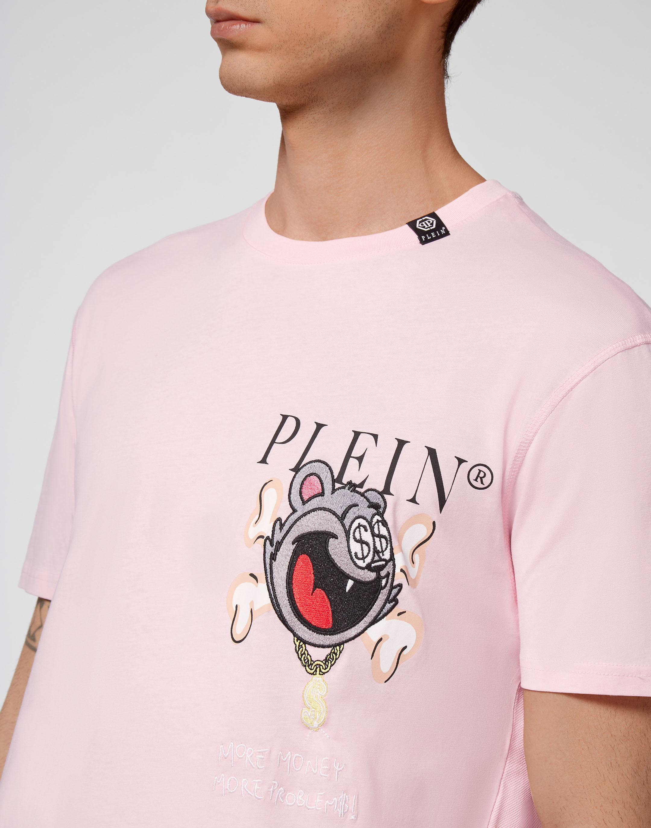 Slim antwoord dam T-shirt Round Neck SS Patch Money | Philipp Plein