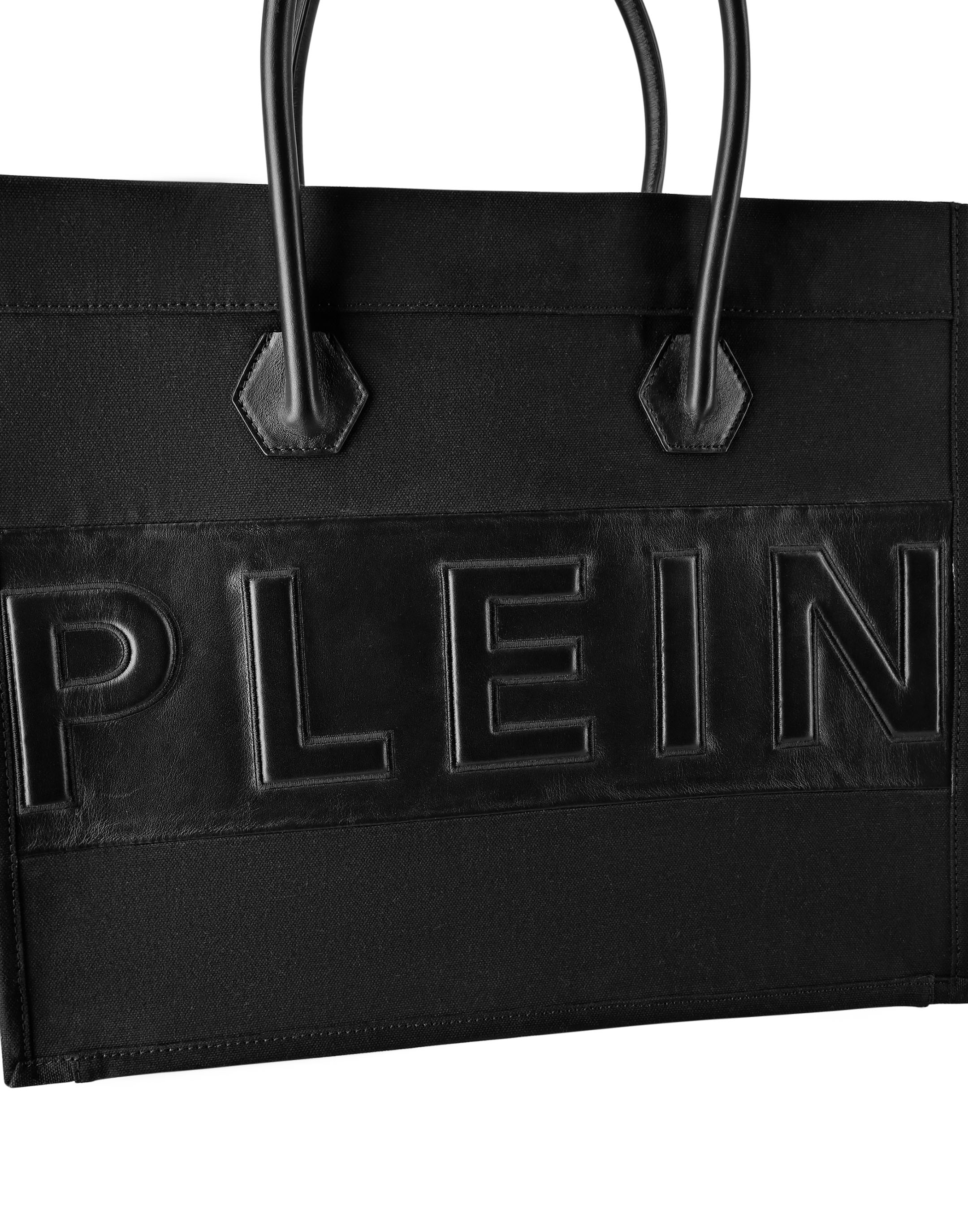 Canvas Tote Bag Leather Insert Philipp Plein TM | Philipp Plein