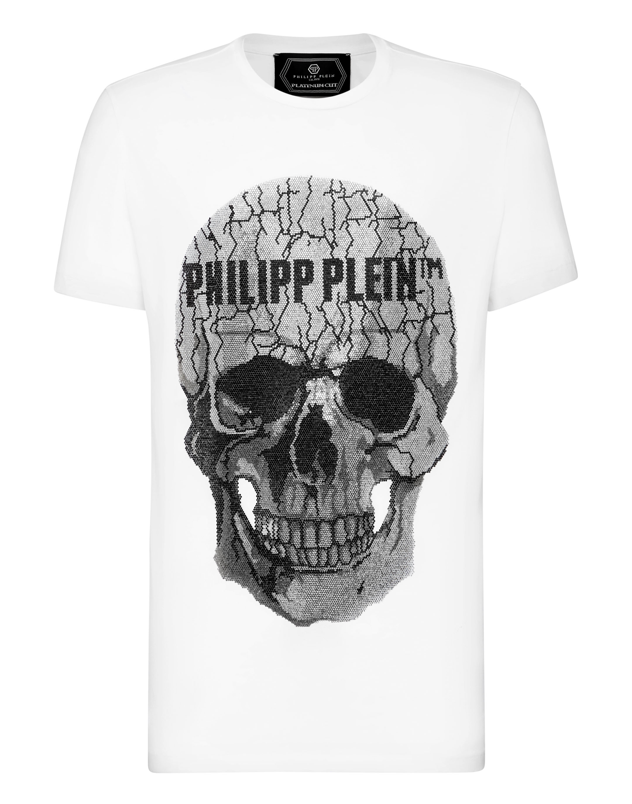 philipp plein t shirt black skull